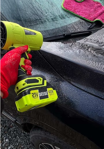 Water or Snow — This Turbo Blower Handles Both 💨❄️ #TurboBlower #CarCare #CordlessTools #AutoDetailing #AllSeason
