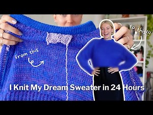 I Knit My DREAM Sweater in 24 Hours | Brother KX350 Knitting Machine Vlog!!! ✨