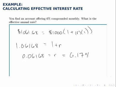 Finance Example: Effective Interest Rate (APY)