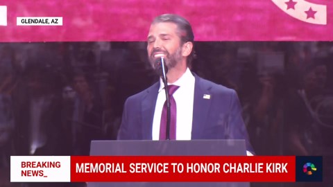 Donald Trump Jr. gives speech at Charlie Kirk memorial