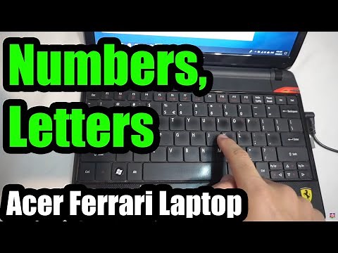 Why is the Keyboard typing Numbers instead of Letters? (Numeric keys, NumLock, Acer Ferrari One)