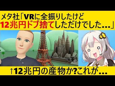 メタ社「メタバースに12兆円注ぎ込んだのに、なんの成果も!!得られませんでした!!」