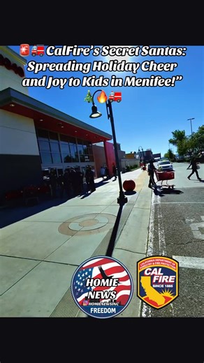 🚨🚒 CalFire’s Secret Santas: Spreading Holiday Cheer and Joy to Kids in Menifee!🎄🔥🚒🚨 Homie News spotted the secret Santas of CalFire at Target in Menifee, California, and it filled my heart with joy! What a true blessing to see them spreading holiday cheer. Instead of fighting fires today, they’re catching the spirit of Christmas by helping little kids pick out gifts. It’s a beautiful reminder that kindness and generosity can light up the season, just like they light up our communities. 🎁�