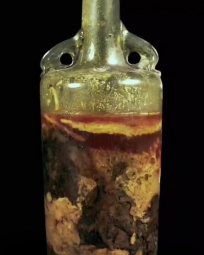 🔘The Oldest Unopened Bottle of Wine 🔘 •For the last hundred years, Germany’s Historical Museum of the Palatinate has housed the world’s oldest Unopened Bottle of Wine ! •The Speyer wine bottle or the Römerwein aus Speyer dates to around 325 C.E. •An unusually well-made bottle that stayed airtight over the millennia, a wax seal, and a thick layer of olive oil preserved its contents from totally evaporating. •Since its discovery, it has been exhibited at the Wine Museum section of the Historical