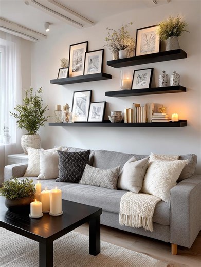 Rustic Floating Shelf – Handmade Wooden Wall Mounted Décor - Etsy