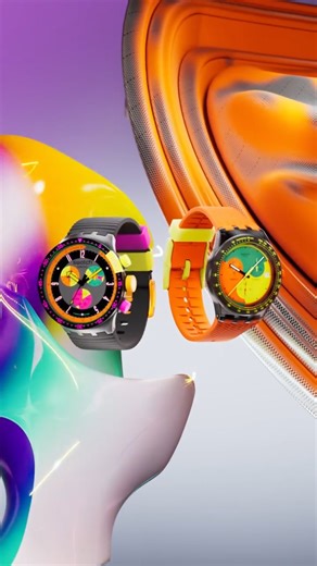 Bold chrono design meets vibrant neon details! #SwatchNEON | Swatch
