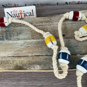 6 Ft Wood Fishing Floats on String - Fish Net Buoy Garland - Wooden Nautical Decor - Christmas Tree Ornament - Etsy