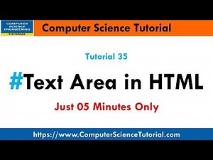 TextArea in HTML