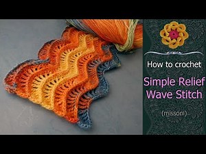 ♥ Simple Relief Wave Stitch • Free Crochet Tutorial & Crochet Chart • ellej.org