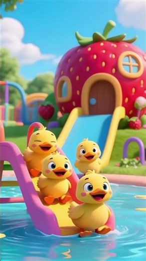 Happy Duck Day 🦆🎶 | Cute Ducklings Bike Ride & Strawberry House Adventure 🍓🚲