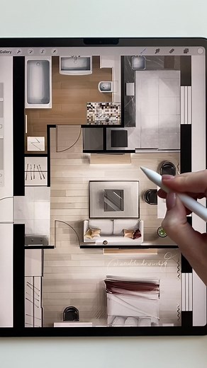 It’s so easy to turn #floorplans into magic. Provided you know how to 😉 And that’s exactly what you can learn in my brand new course #howtodraw