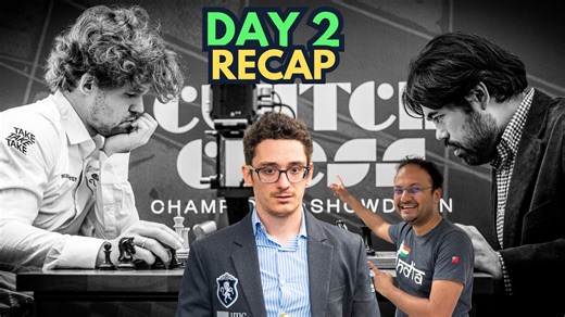10K views · 78 reactions | We bring you the recap of day 2 by IM Sagar Shah at the Clutch Chess - Champions Showdown. Check out the video where we delve into 7 games from the second day of action! The heroes of the day were clearly Magnus Carlsen and Fabiano Caruana. You are sure to learn a lot from the gameplay of these greats. Video: ChessBase India Shot by Aditya Sur Roy #Chess #ChessBaseIndia #SagarShah | ChessBase India | Facebook