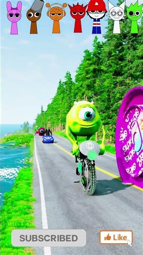 Flatbed Truck Mcqueen | Transportation with Truck - Pothole vs Car - BeamNG. short.Drive