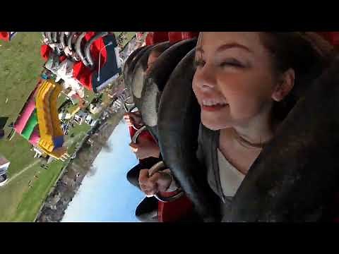 Libby's FIRST UPSIDE DOWN FUNFAIR RIDE! Superstar On-Ride - Redhill Park