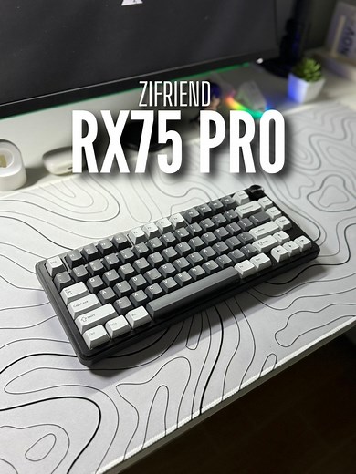 ZIFRIEND RX75 PRO Unboxing. Another solid pick for a 75% Tri-mode Mechanical Keyboard! Features: - 75% layout with 80 keys - Tri-mode connectivity powered by a 4000mAh battery - Durable PBT keycaps - South-facing RGB lighting - Gasket-mounted structure for a softer feel - Full N-key rollover support #zifriend #zifriendrx75pro #furycube #mechanicalkeyboard #gamingkeyboard #keeb #keyboard #gamingsetup #gamingroom #deskgoals #pcsetup #desksetup #desk #deskdecor #gamingpc #pc #setupgamer #Setup #set