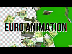Green Screen Euro Banknotes Money Rain Chroma Key 4K