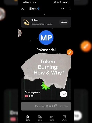 Token Burning: How & Why? Blum today verify code #pintumondal #blum