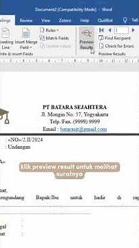 Mudah membuat Mail Merge