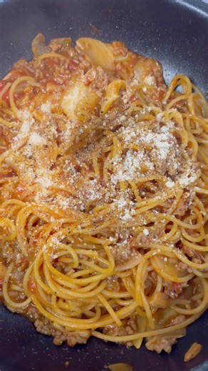 洗い物は鍋のみ🍲 #料理#自炊#自炊生活 #自炊男子 #男飯#ワンパンレシピ #ワンパンパスタ #ミートソース#冷凍レシピ#即席レシピ #簡単レシピ#冷凍食品#トマト缶レシピ