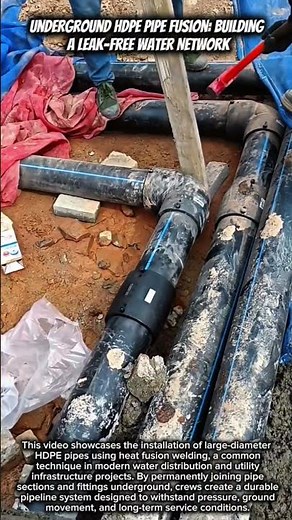 Underground HDPE Pipe Fusion: Building a Leak-Free Water Network #satisfying #engineering