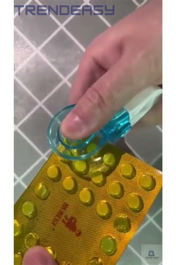 Mini Pill Remover with Storage Box | Quick Tablet Extractor for Blister Strips #shorts