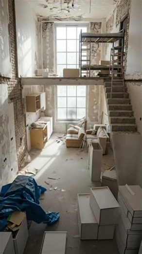 Amazing Small Loft Apartment Transformation | Smart Space Design Interior #shorts#youtubeshorts