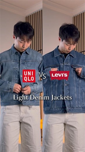 UNIQLO vs levi's denim jacket #mensfashion