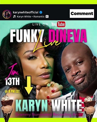 🔥 Karyn White Interview on Funky Dineva Live on January 13, 2026: Celebrity Gossip News