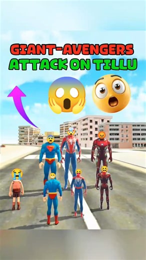 GIANT AVENGER ATTACK ON TILLU 😱 #gta #indiantheftauto #shorts #gaming
