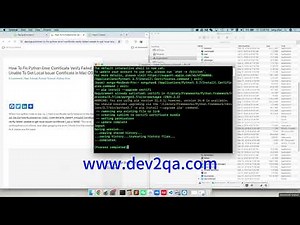 How To Fix Python Error Certificate Verify Failed Unable To Get Local Issuer Certificate In