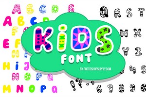 Kids Font, a Font by psddude