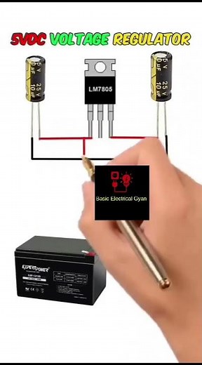 #5VDC #VoltageRegulator Circuit! #dccircuits #electroniccircuits