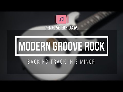 Modern Groove Rock guitar backing track in Em
