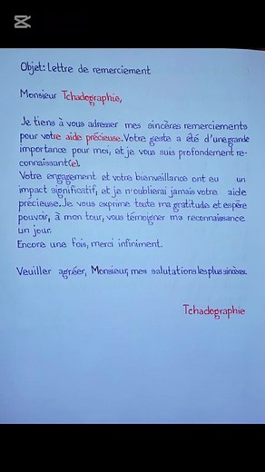 Exemple de lettre de remerciement à un ami