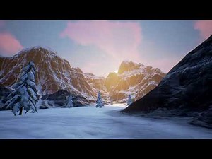 10 hour Sunset Over Snowy Mountain Meadows: Ambient Music, Depression Relief, Ease Anxiety