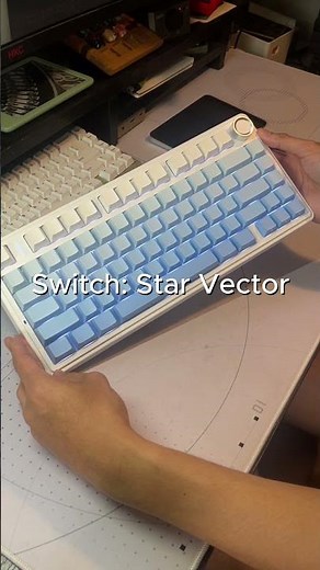 Aula F75 Pro Gradient Blue - Star Vector switch Sound Test! #aulaf75 #mechanicalkeyboard #typing