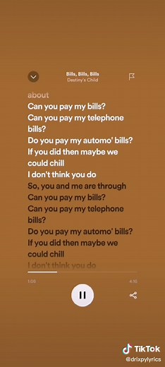 Destiny's Child - Bills, Bills, Bills (Lyrics)