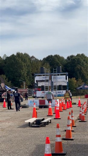 Our junior firefighter, Clayton Robbins, completed the firefighter challenge with a time of 56 seconds at the Fire and Life Safety Festival | Patterson Fire / Rescue Department Inc.