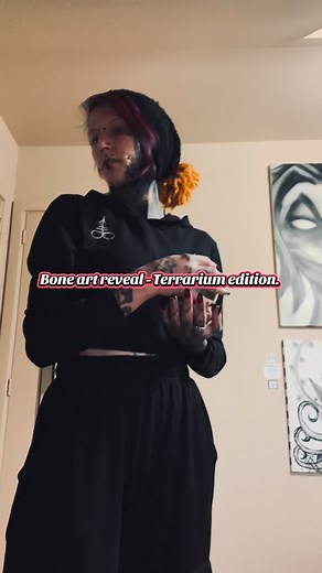 One thing I love is making small terrarium decor with bones and moss. A beautiful marriage between life & death, mixed together to give art. 🖤 *Black Bird 🐦‍⬛ bones* 45$ #boneart #artreveal #artreels #darkart #witchyaesthetic #gothsofinstagram #witchyhome #witchyhomedecor #terrariumart #bonesart #scapula #homedecorideas #weirdart #odditiesforsale | Dark Arts By SickInsanity