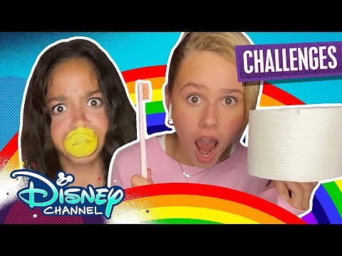Ruth & Ruby's Sleepover | Quarantine Games & Smoothie Challenge | Disney Channel