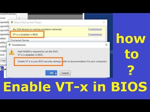 VT-x is disabled in BIOS Android Studio Run a app -How to enable VT-x in your BIOS security settings