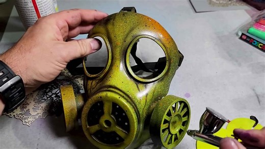 Repainting cheap Halloween masks to look more realistic