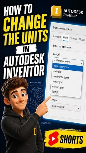 How to Change Units in Inventor #autodeskinventor#inventor #inventortutorial