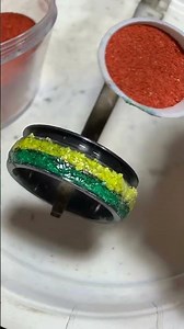 An attractive option for inlaying a ring is crushed stone 🤞👍🏻😎😉