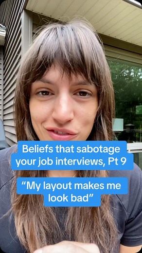 22 reactions | 12 beliefs that self sabotage your job interviews and how to fix them part 9: my layout makes me look bad #layoff #laidoff #layoffs #interviewhelp #interviews #jobinterviews #interviewAdvice | Tali Shlafer | Facebook