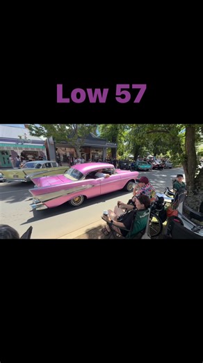 Low 57 Chevy scraping the bumper Bright Rod Run #lowrider #57chevy #aussiemusclegarage #nortyboyz #hotrodculture #summernats #brightrodrun #supercharged #fullboost #freiburger #roadkill | Aussie Muscle Garage