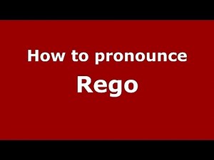 How to pronounce Rego (Brazilian Portuguese/Brazil) - PronounceNames.com