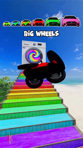 🌟Tiny Car Washing Machine Portal… and Turns ULTRA HUGE! 🌟 #shorts #beamngdrive