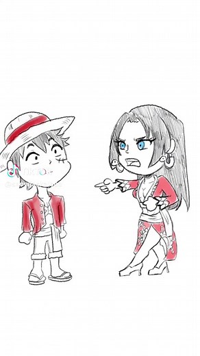 Chibi Boa Hancock & Luffy Animatic with Chowder Audio