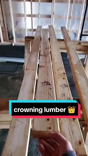 there are other reasons why i prefer putting the crown out as well. #carpentry #construction